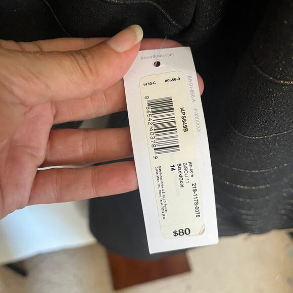 Bisou Bisou Y2K Shimmer Bandage Dress Sz 14 Holiday Party Cocktail Club  Brown - Picture 12 of 15